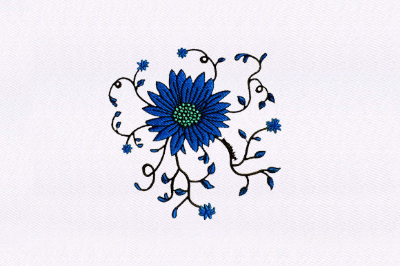Blue Flower Embroidery Review