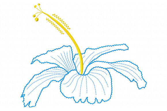 Charming Hibiscus: A Tropical Embroidery Gem