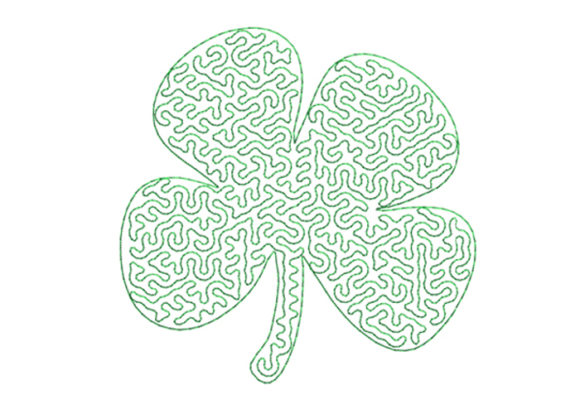 Clover Stippling Embroidery Design