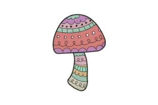 Decorated Mushroom Embroidery