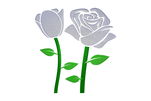 Double Rose Embroidery Design