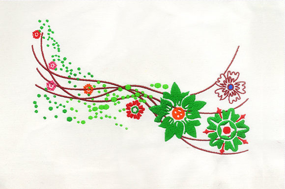 Green Flower Vine Embroidery Review