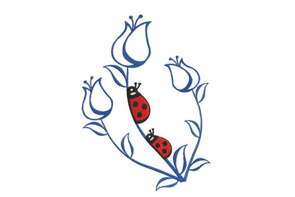 Ladibugs Embroidery Design
