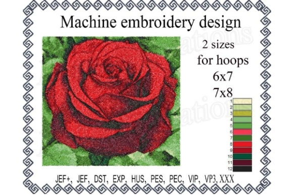 Photo Stitch Rose: A Beautiful Embroidery Design